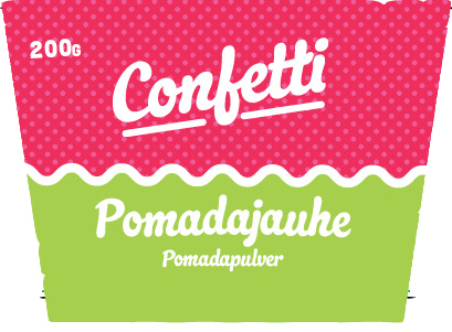 Confetin pomadajauhe