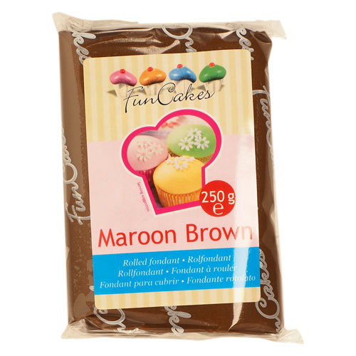 FunCakes sokerimassa, Maroon Brown 250g