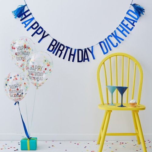 Happy Birthday Dickhead -juhlasetti 