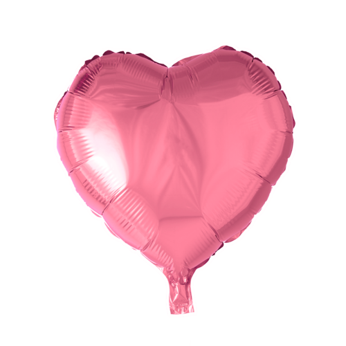 Foliopallo, pinkki sydän