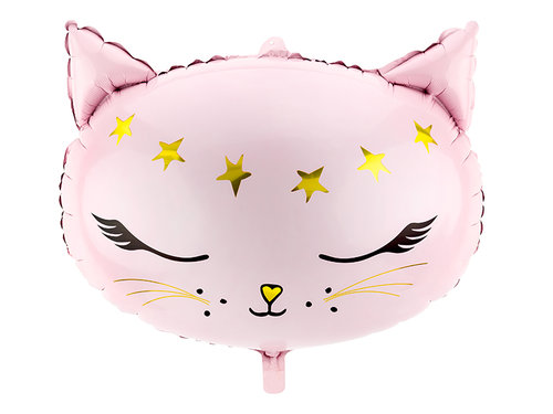 Foliopallo, pinkki kissa
