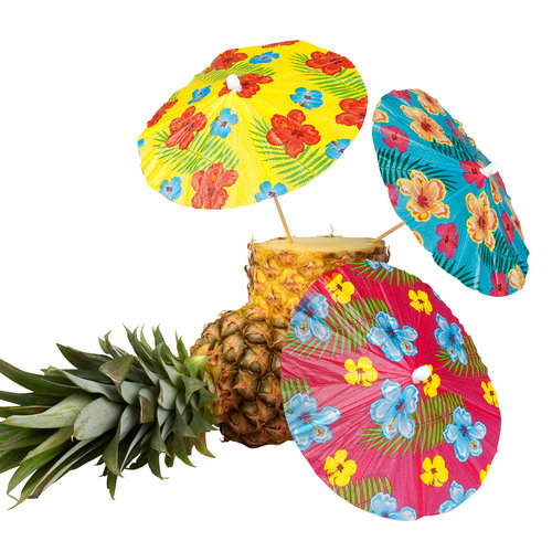 Tropical päivänvarjo cocktailtikut