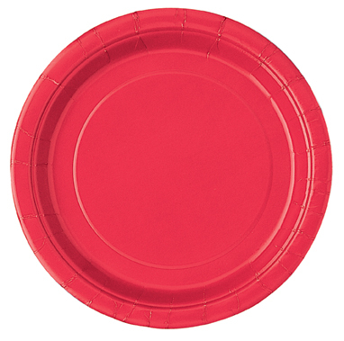Isot lautaset, punainen