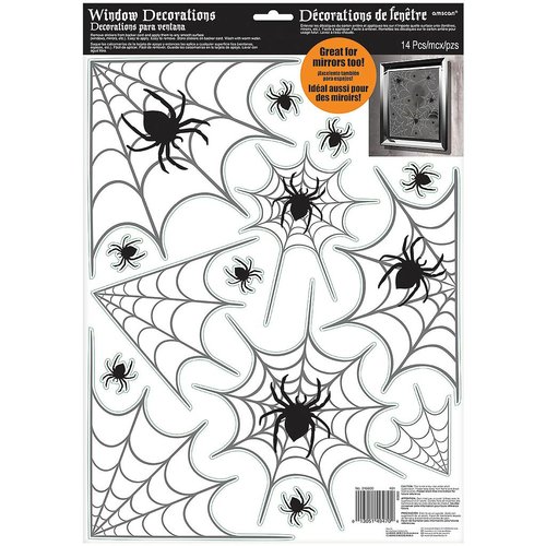 Koristetarrat ikkunaan, hämähäkin verkko