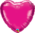 Mini foliopallo, pinkki sydän 4"