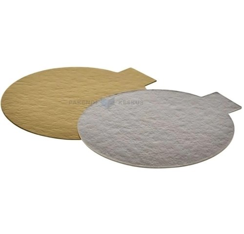 Pyöreä hopea/kulta leivosalusta, 9cm (1kpl)