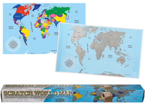 Raaputettava maailmankartta