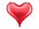 Foliopallo, sydän punainen 75cm