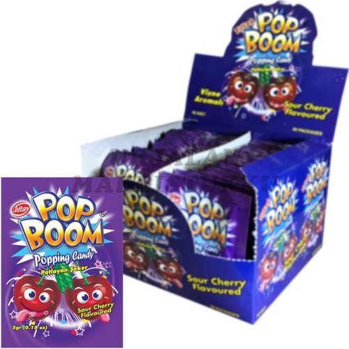 Pop Boom popping candy cherry  1kpl