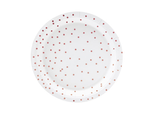 Polka dots valkoiset pienet lautaset