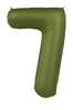 Muotofoliopallo, numero 7 oliivinvihreä 86cm Muotofoliopallo, numero 7 oliivinvihreä 86cm