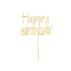 Puinen kakkukoriste, mini Happy Birthday