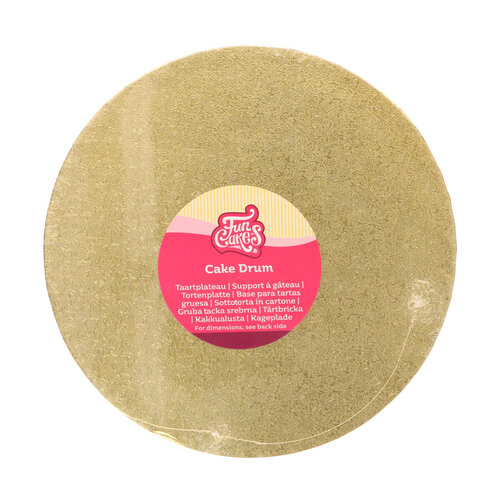 FunCakes paksu kakkualusta, 25cm kulta