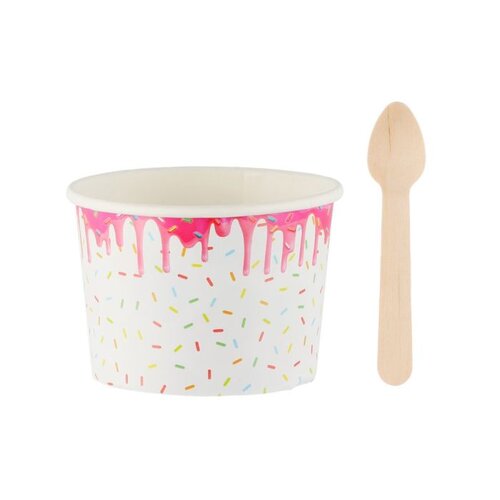 Jäätelökupit ja lusikat 8kpl