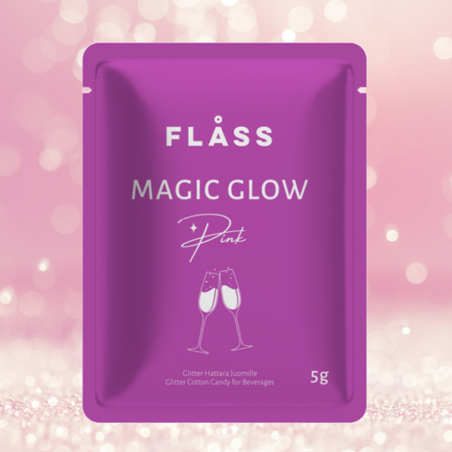 Hattaraglitterpommi Magic flow pinkki