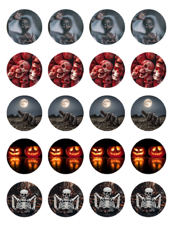 Syötävät muffinikuvat, Halloween 1 20 kpl