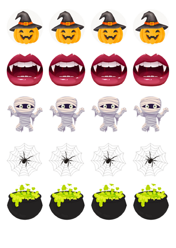 Syötävät muffinikuvat, Halloween 2 20 kpl