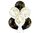 Ilmapallot musta-valko-kulta Marble, 6kpl