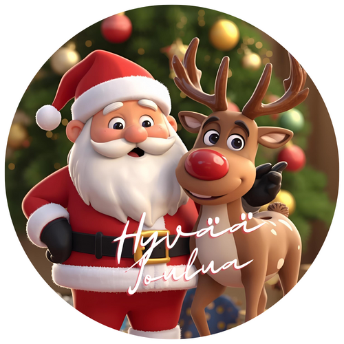 Syötävä kakkukuva, Hyvää Joulua 20 cm