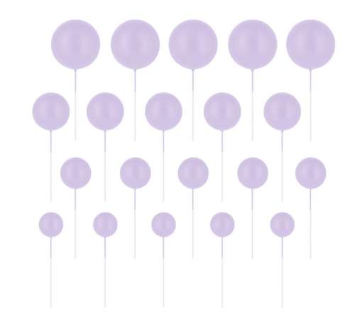 Violetit pallo kakkukoristeet 20kpl 