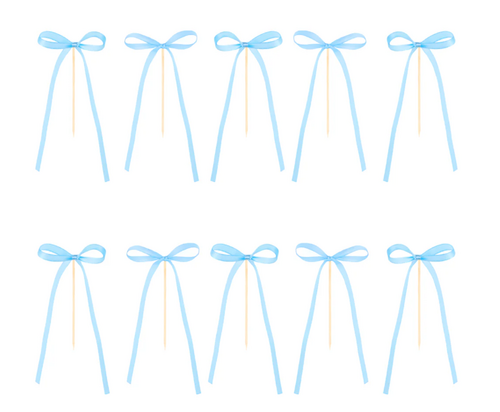 Kakkukoriste, Rusetit vaaleansininen 10kpl 