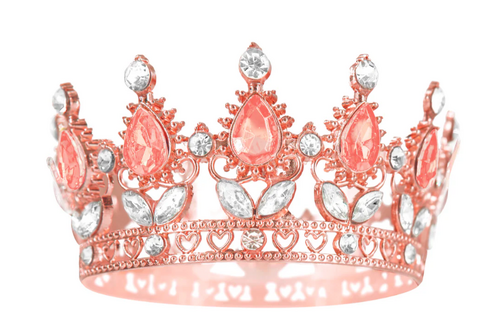 Ruusukultainen kruunu isoilla kivillä