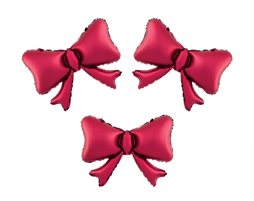 Foliopallot, punaiset rusetit 3kpl