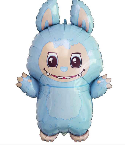 Muotofoliopallo, vihainen pupu sininen