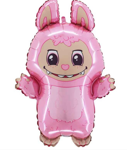 Muotofoliopallo, vihainen pupu pinkki