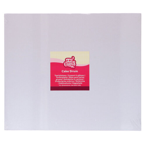 FunCakes paksu kakkualusta, suorakaide valkoinen 35x30cm