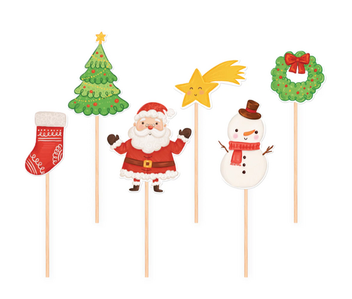 Jouluiset koristetikut 6kpl 