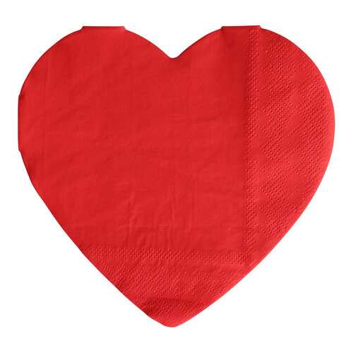 Punaiset sydämet lautasliinat 16kpl